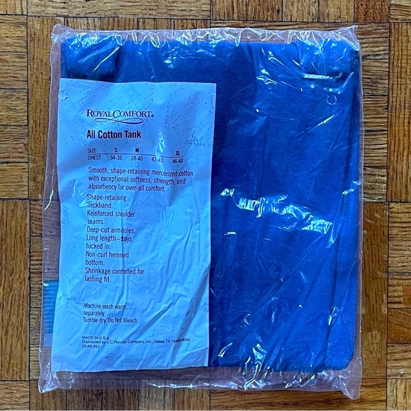 Vintage JCPenney Blue Tank - New in Package - Picture 3 of 4